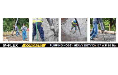 Reinforced hose for concrete pumps