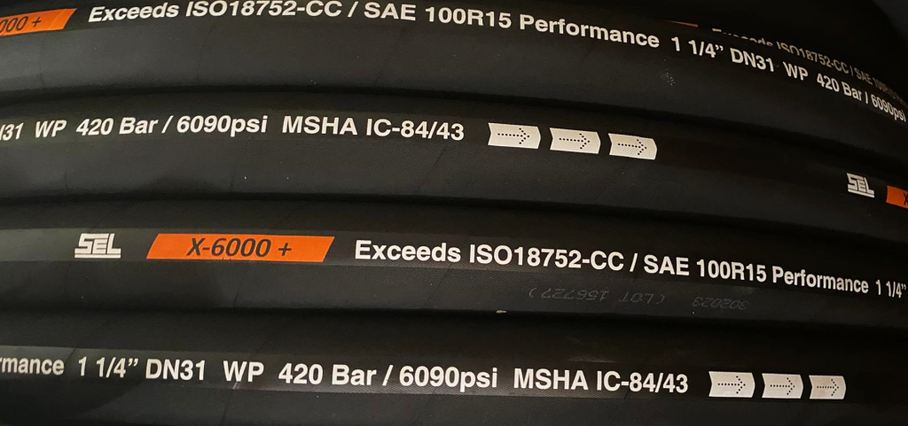 Hydraulic hose type: POWERSTREAM X-6000 PLUS Hydraulic hose type: POWERSTREAM X-6000 PLUS