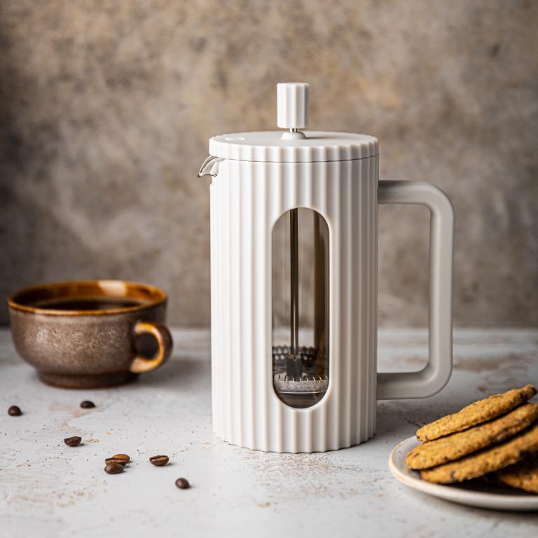 Zaparzacz do kawy/herbaty z dociskiem poj. 0,60l w kolorze kremowy KB7748