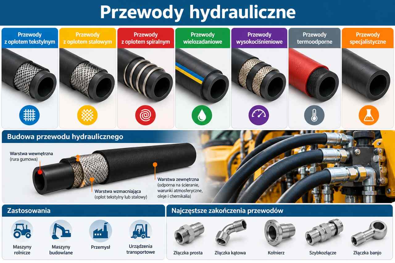 Przewody hydrauliczne - rodzaje