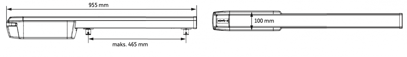 Napęd Ixengo L 24 V (II generacji) z regulowanymi uchwytami