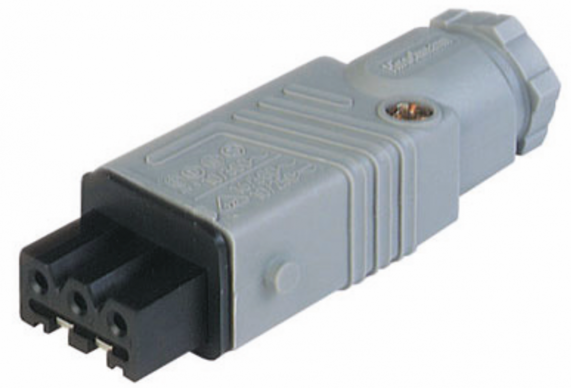 Wtyk Hirschmann żeński STAK3; nowy typ, szary