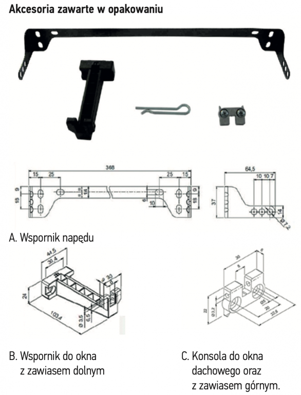Napęd łańcuchowy MICRO KIT+ maks. 400 mm 